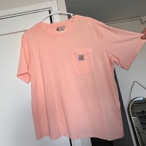 Peach Short Sleeve Pocket T-Shirt